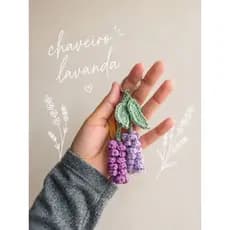 chaveiro lavanda crochê
