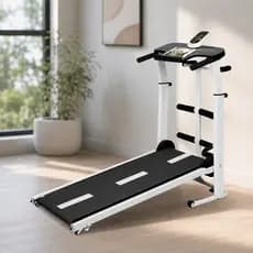 Esteira Mecânica Dobrável Caminhada Corrida Display LCD Suporta 120kg Academia Fitness Residencial