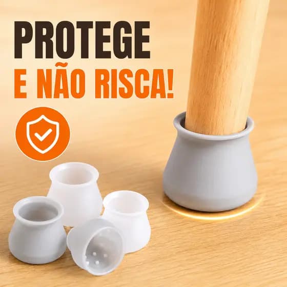 Kit 4 Protetor De Pé De Cadeira E Mesa De Silicone Proteção e Cuidado para sua Casa
