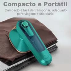 Mini Ferro de Vapor Passar Roupa Portátil Bivolt Multifuncional Que Não Danifica Seda