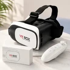 VR Box 2.0 Óculos de Realidade Virtual 3D com Controle Bluetooth, Ajustável, Ideal para Filmes e Games Mobile