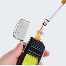 Isqueiro Elétrico LED Recarregável Portátil Leve Seguro Não Queima Design Inovador