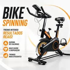 Bicicleta Ergométrica Spinning Semi Profissional Silenciosa Fitness até 120kg Academia Casa