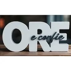 Letreiro Decorativo "Ore e Confie" - Presente religioso decoração minimalista 12x6
