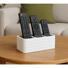 Suporte para 3 Controles Remotos de TV - Moderno, Minimalista - Mesa, Escrivaninha e Sala