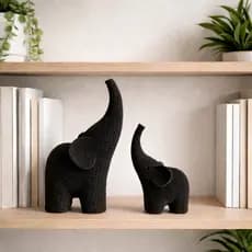 Elefante decorativo estilo crochê Kit 2 unidades