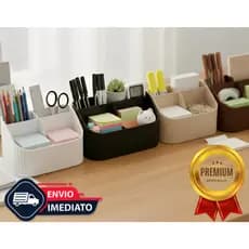 Organizador de Mesa Escritório Home Office Porta Caneta e Acessórios Objetos Multifuncional
