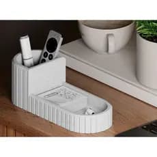 Organizador de Mesa Ripado Porta Caneta para Escritório, Recepção e Sala de Estar Moderna