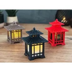 Luminária Decorativa Estilo Oriental Com Vela Led Inclusa - Ambiente Harmonioso e Relaxante