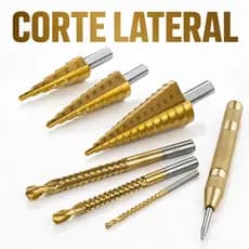 Kit Brocas Amarelas de Titânio com Estojo para Casa e Oficina
