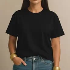 Camiseta Feminina Lisa 100% Algodão Básica Premium Casual Diário Trabalho Academia Moda Estilosa