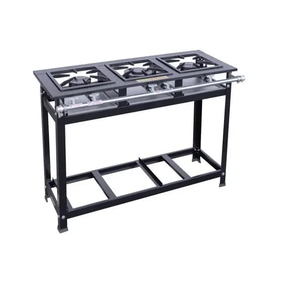 Fogão Industrial 3 Bocas Cristal Aço Baixa Pressão 30x30 A gás Perfil 5