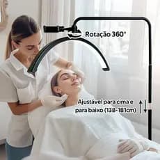 Luminária Meia Lua Articulada, Design Estético Luz Suave, Salão de Beleza e Manicure