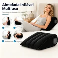 Travesseiro Triangular Inflável com Suporte Multifuncional Para Descanso