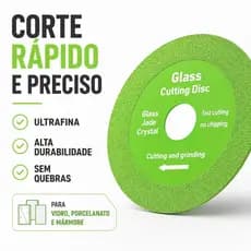 1 Discos Diamantado Para Corte De Vidro Porcelanato Piso e Cerâmica 100mm