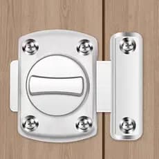Trava de Porta em Aço Inox Resistente Anti Roubo para Casa e Apartament