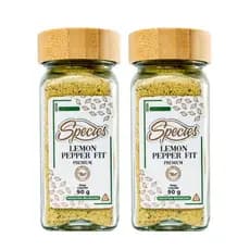 Kit 2 Un Lemon Pepper Fit Species 90g | Tempero Especial para Peixes, Frango e Legumes