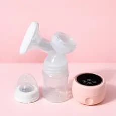 Bomba Tira-Leite Elétrica Portátil Silenciosa Sem Dor Alta Sucção 2 em 1 com Mamadeira BPA Free