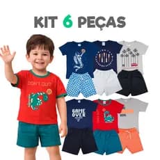 Kit 6 peças Infantil Conjunto MENINO Sortidos Algodão Qualidade