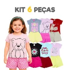 Kit 6 Peças Infantil Menina Super Conforto Algodão Mais Vendido