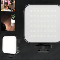 Luz Branca Portatil De Vídeo LED Para Câmera De Celular Com Painel De Preenchimento 3200K-6500K