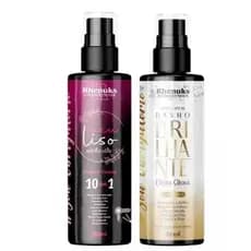 KIT SPRAY PROTETOR TÉRMICO CAPILAR MEU LISO E BANHO BRILHANTE 200ml RHENUKS
