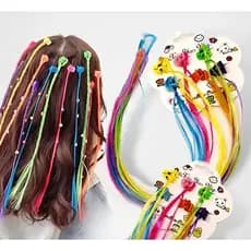 KIT COM 6 MINI PRENDEDOR COM MECHAS COLORIDAS PARA CABELO