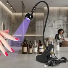Mini Lanterna LED UV Para Unhas Em Gel Com Clipe Flexível USB Profissional Potente Secagem Rápida