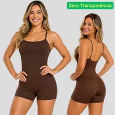 Macaquinho Fitness Feminino Zero Transparência Costas Abertas Alcinha Fina Proteção UV Academia