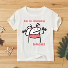 Camiseta Blusa Flork academia treino, musculação crossfit, presente, eu treino fofo, poliéster