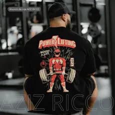 Camiseta Oversized Academia Power Lifting unisexx T-shirt 100% Algodão Premium