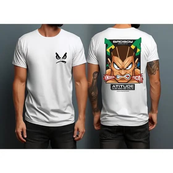Camiseta personalizada badboy nostálgica anos 90 jiu-jitsu MMA lutador competição Pit Bull 100%algodão muito confortável