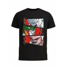 Camiseta Anime Personagens Dragon Ball Em Algodão Premium Preta