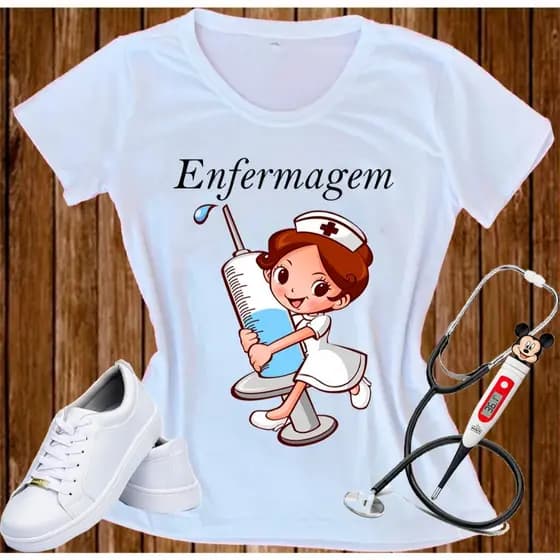 camiseta feminina enfermagem, tshirt enfermeira profissões
