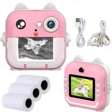 Câmera De Impressão Instantânea Para Crianças Vídeo Fotografia Digital Fotográfica Toy Impressora Térmica Menina menino