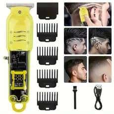Corpo transparente máquina de cortar cabelo elétrica aparador profissional usb recarregável máquina VOLTIK