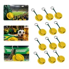 Kit 12 Chaveiros De Chapéu Do Brasil Copa Do Mundo Miniatura