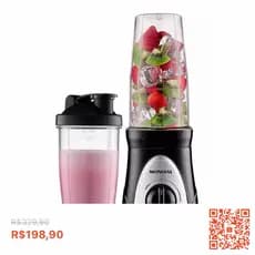 Lâminas em Aço Inox, Design Compacto, 2 Copos de 750ml