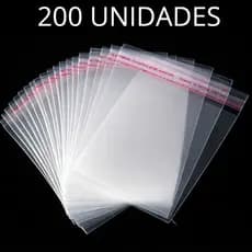 200 Saquinhos Plásticos com Lacre Adesivo para Bijuterias