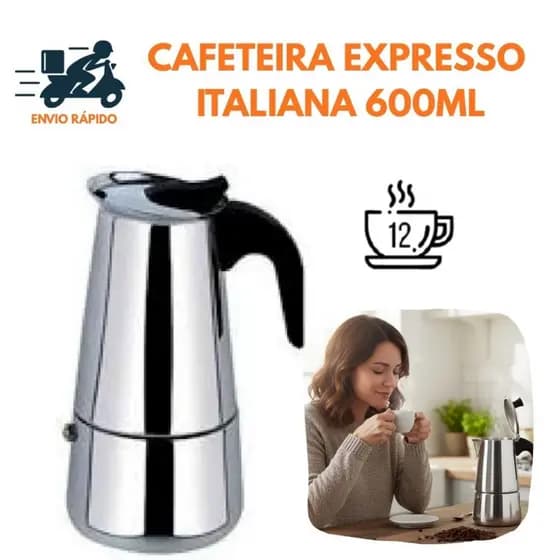 Cafeteira Expresso 600ml 12 Xícaras Café Tipo Expresso Cremoso Uso Domestico