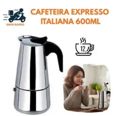 Cafeteira Expresso 600ml 12 Xícaras Café Tipo Expresso Cremoso Uso Domestico