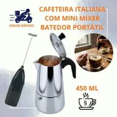 Cafeteira 9 xícaras + Mixer Batedor Misturador Portátil