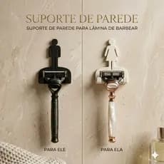 Kit Suporte Organizador Para Aparelho de Barbear e Lâminas Banheiro Gilete Gillette Prestobarba