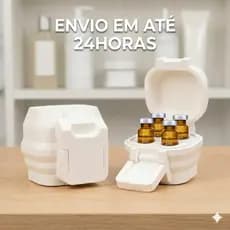 Estojo Organizador Porta Ampolas Peptídeos Tirze 3ml Case Caixa para Vacinas e Injeções com Tampa