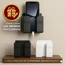 Suporte Celular Parede Autoadesivo Sem Furo Carregando Banheiro Cozinha Quarto Universal Kit