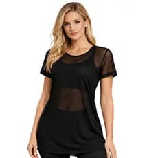 Blusa Feminina Tule Academia Fitnes