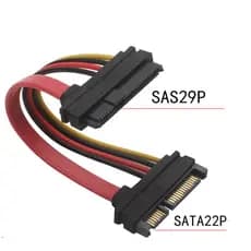 Cabo SAS Para SATA SFF-8482 29 Pinos Disco Rígido 22 SSD Raid Drive