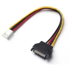 SATA 15 Pinos Macho Para 4 Fêmea FDD Adaptador De Disquete Cabo De Alimentação De Disco Rígido