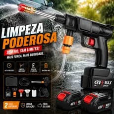 Lavadora de Alta Pressão Portátil Recarregável Para Carros E Jardins Linha Premium Pistola Lava Jato Profissional