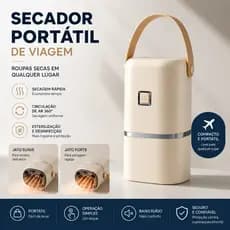 Secador de Roupas Portátil Para Viagem e Casa | Seca e Esteriliza Roupas Íntimas e de Bebê
